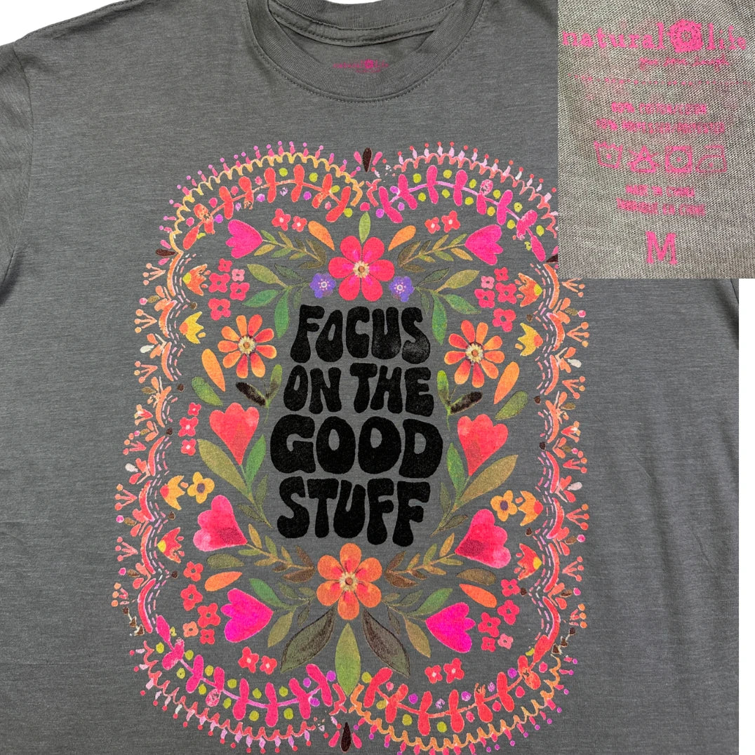 Natural Life® Grey Floral Graphic T-Shirt