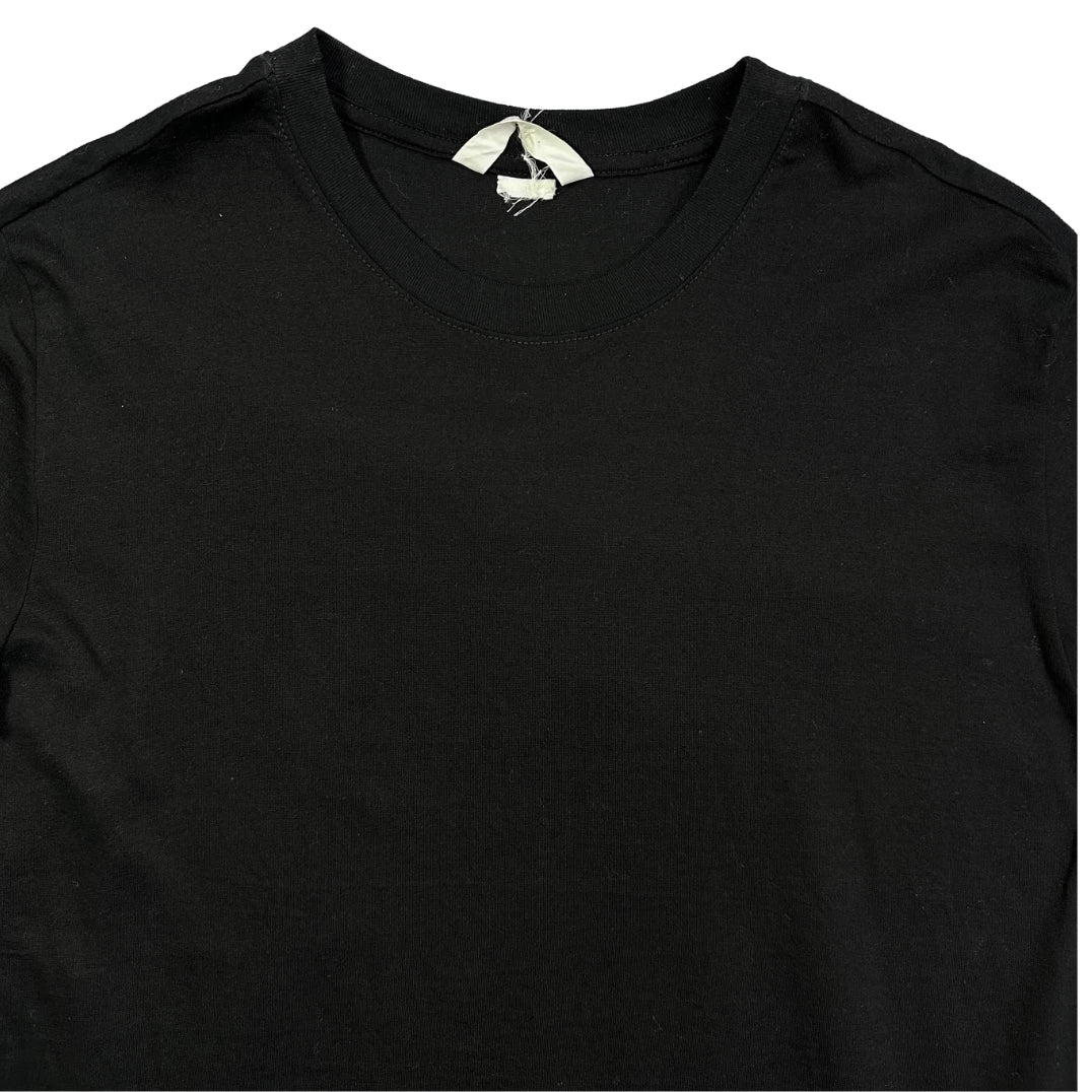 H&M black Plain Crew Neck T-Shirt