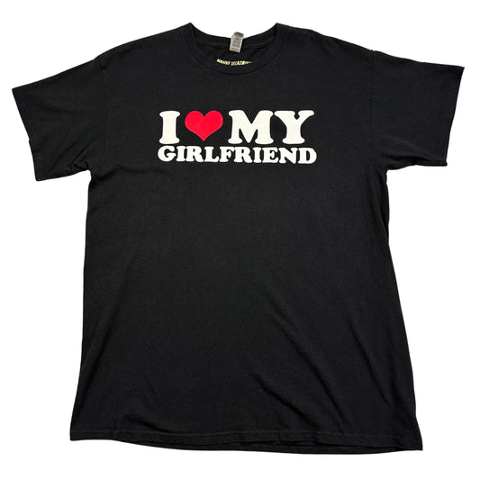 Gildan® Black "I Love My Girlfriend" Graphic T-Shirt