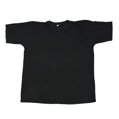 Black Cotton Crew Neck T Shirt(L)