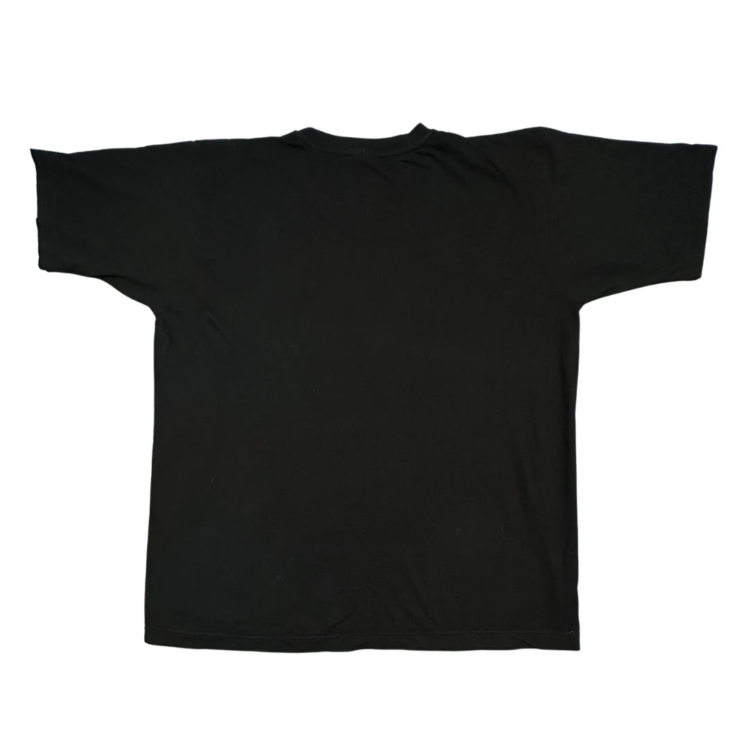 Black Cotton Crew Neck T Shirt(L)