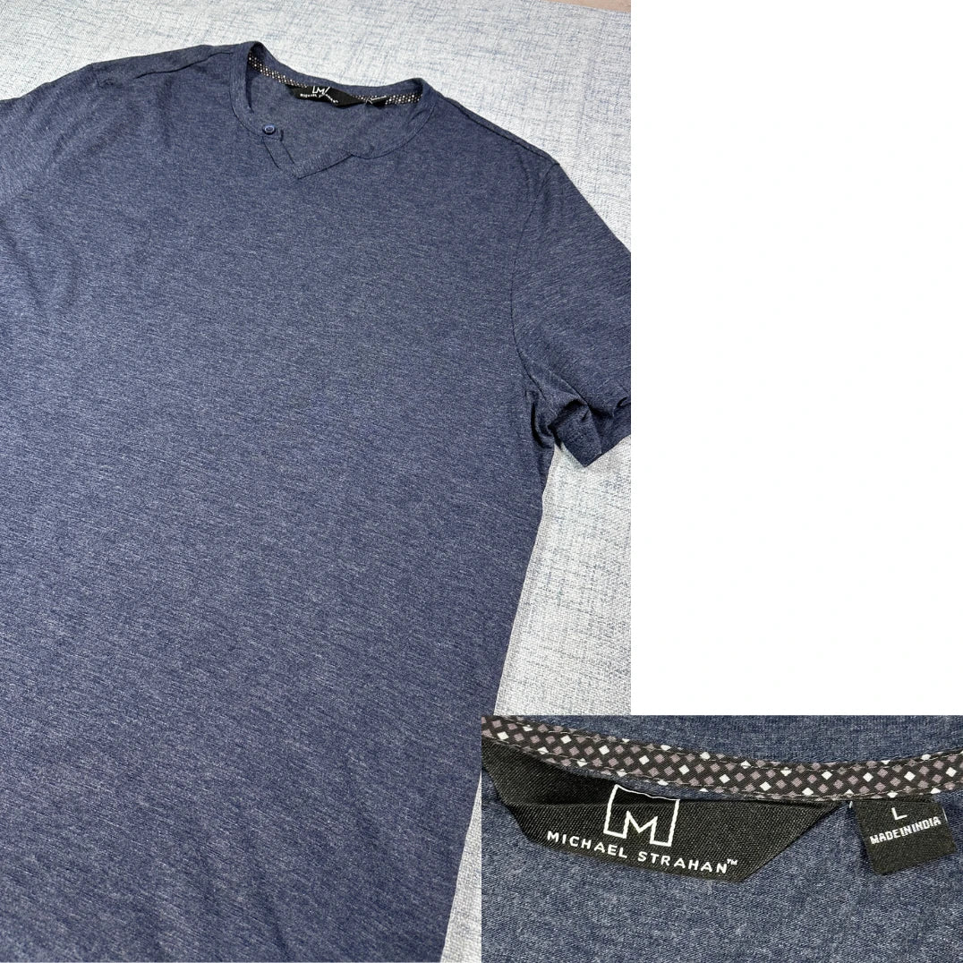MICHAEL STRAHAN® Heathered V Neck T Shirt(L)