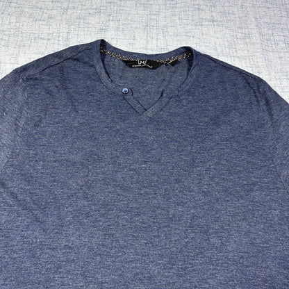 MICHAEL STRAHAN® Heathered V Neck T Shirt(L)