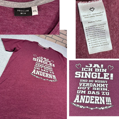 Premium Men Single Print T Shirt-2XL