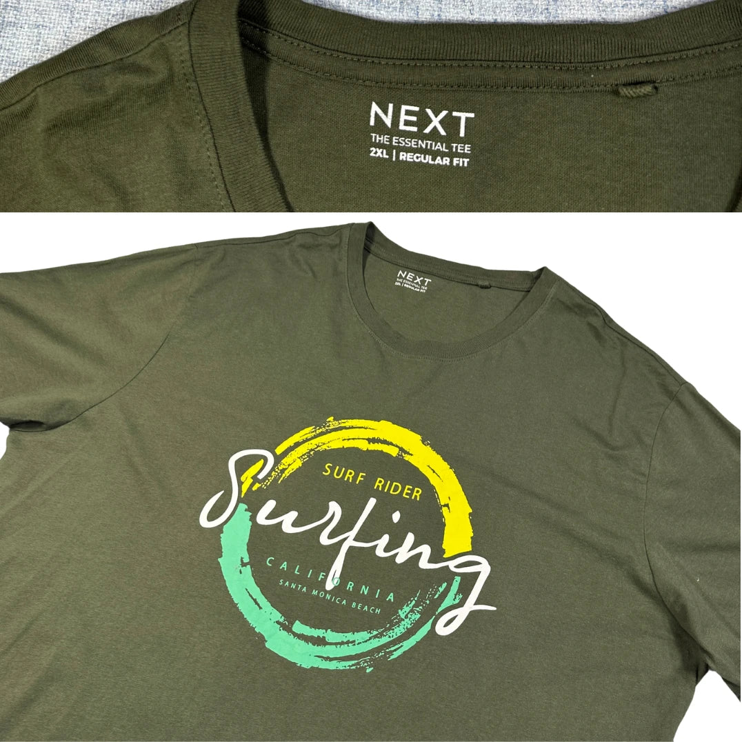 Next Olive Men's T-Shirts Men Cotton T Shirts