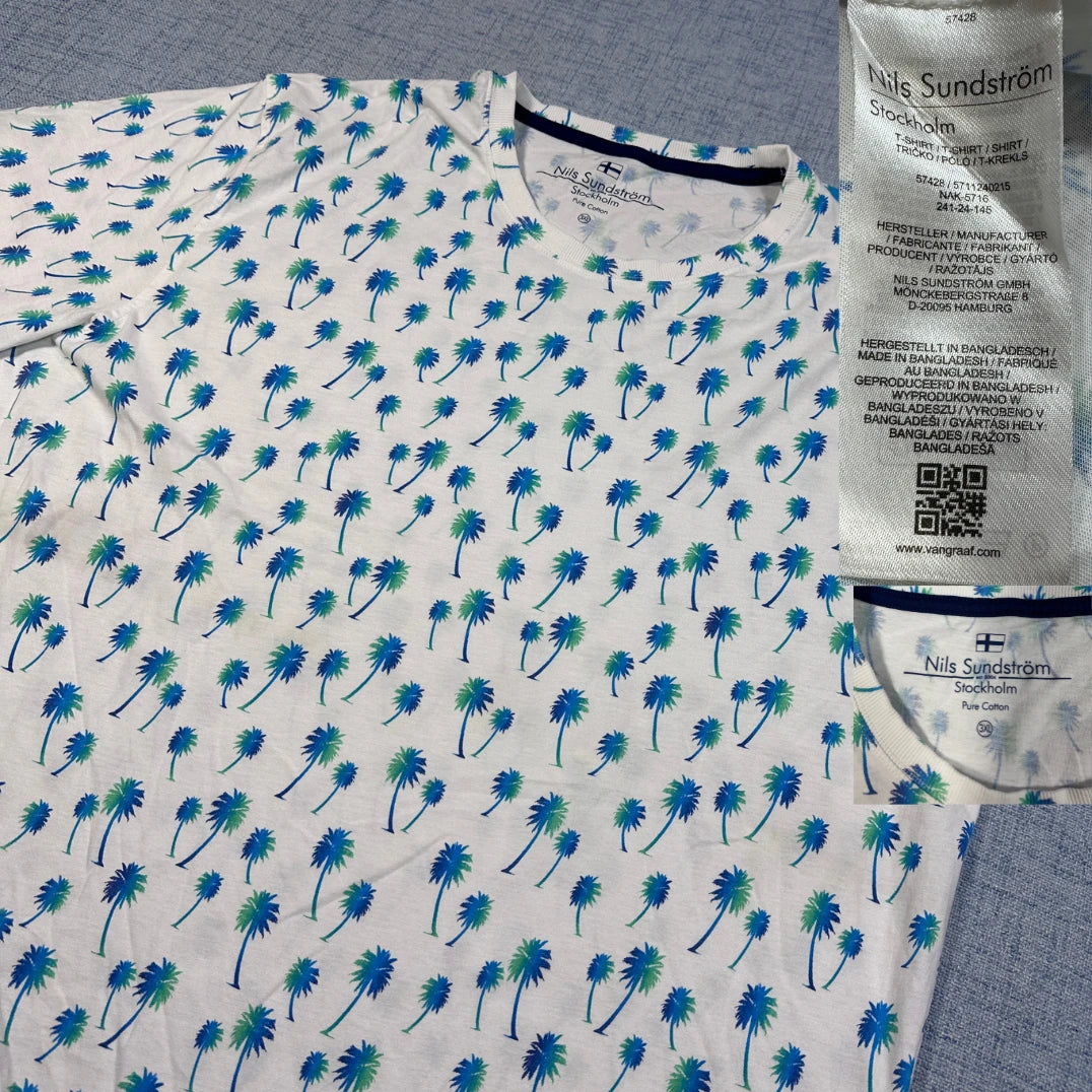 Nils Sundström White Men's T-Shirts Men Cotton T Shirts