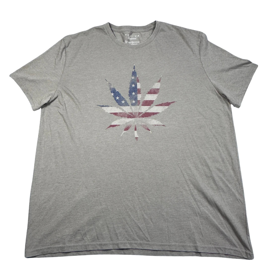 Lucky Brand Grey Men's T-Shirts Men Cotton T Shirts