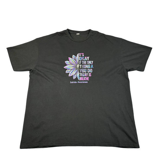 Uneek®Black T Shirt Awareness-3XL