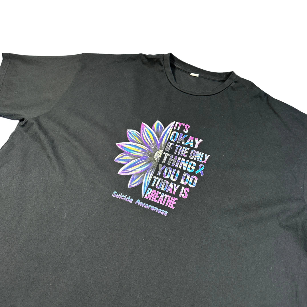 Uneek®Black T Shirt Awareness-3XL