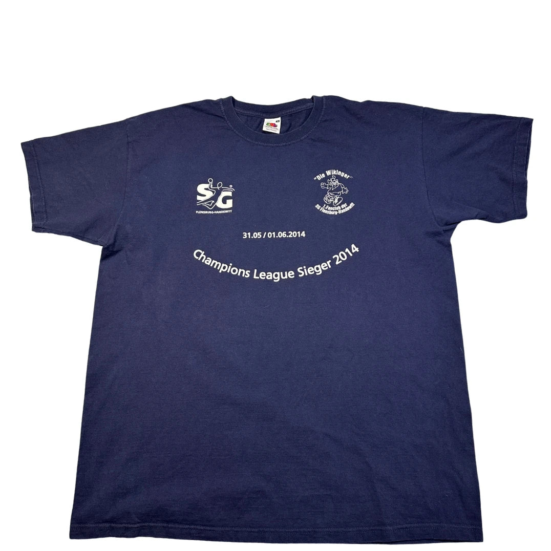 Fruit of the Loom Navy Graphic T-Shirt-XL