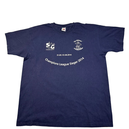 Fruit of the Loom Navy Graphic T-Shirt-XL