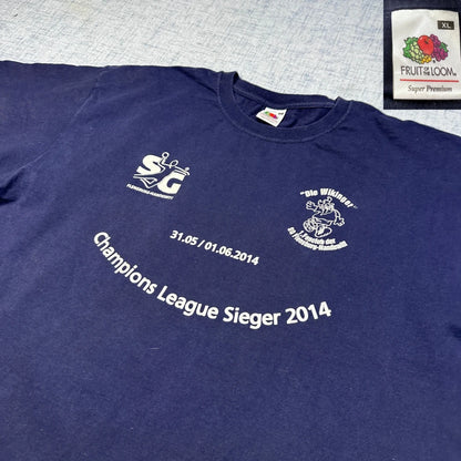 Fruit of the Loom Navy Graphic T-Shirt-XL