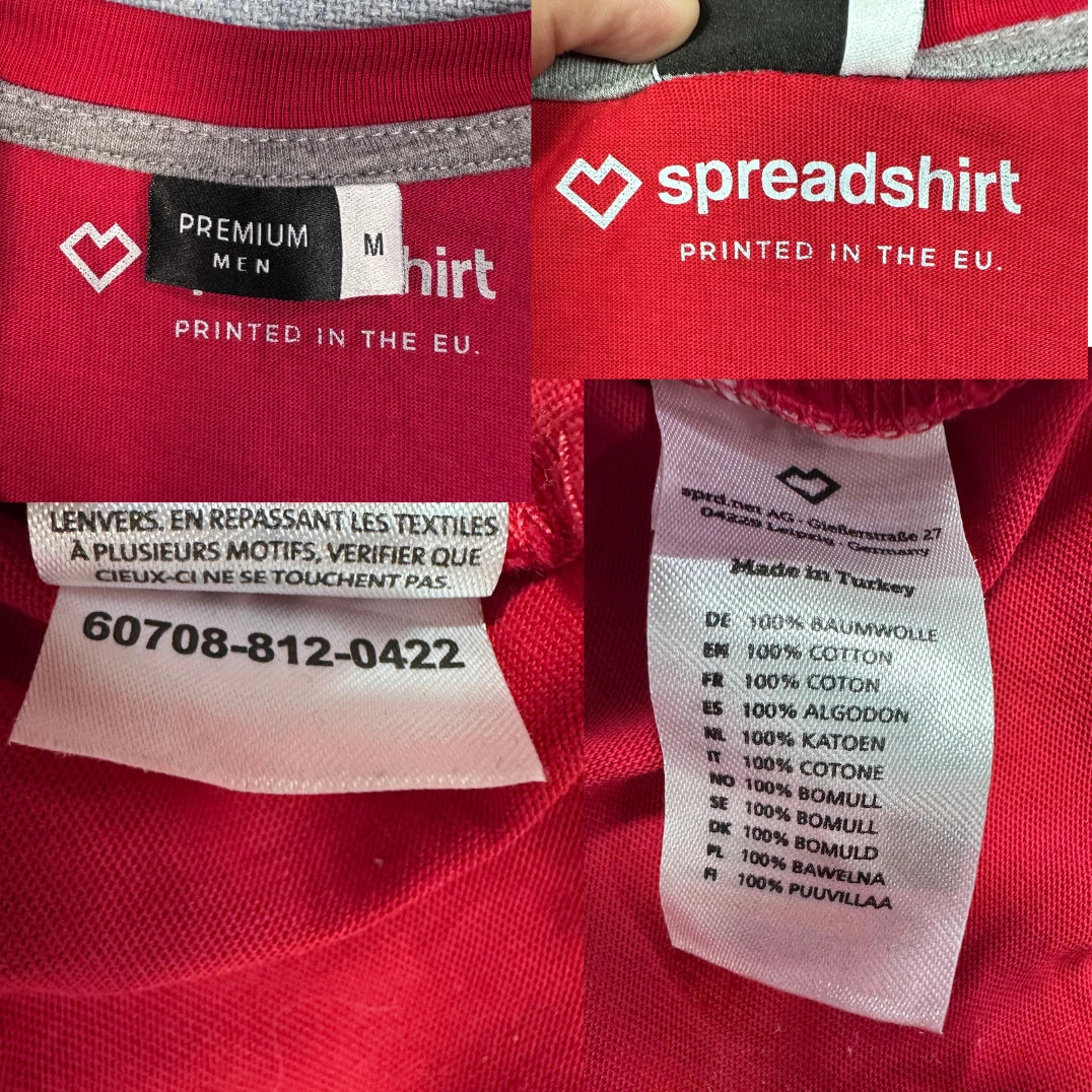 Spreadshirt® Red Graphic T-Shirt Printed-M