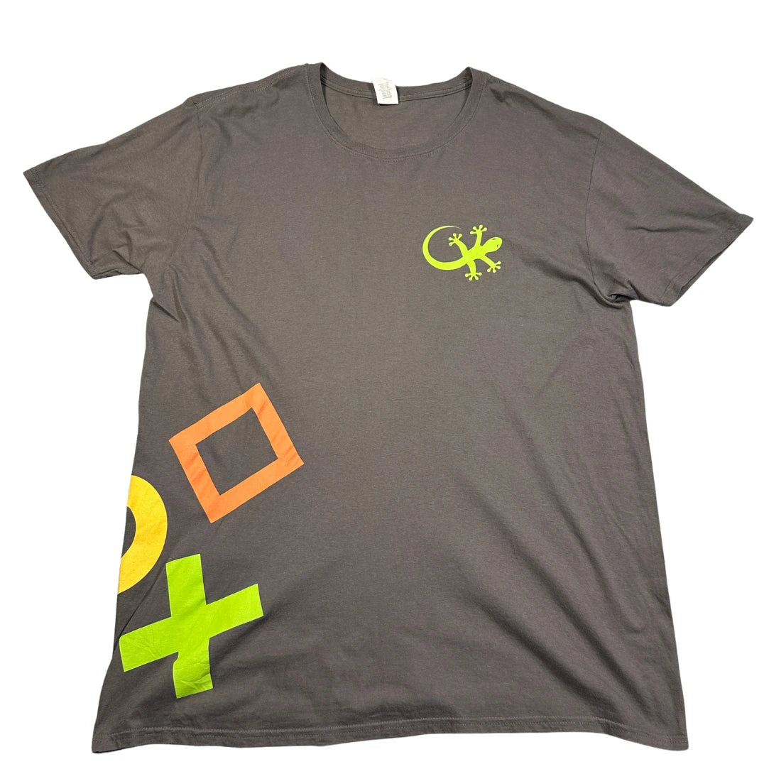 Gildan® Grey Graphic T-Shirt Neon-XL