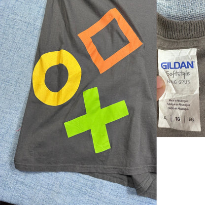 Gildan® Grey Graphic T-Shirt Neon-XL