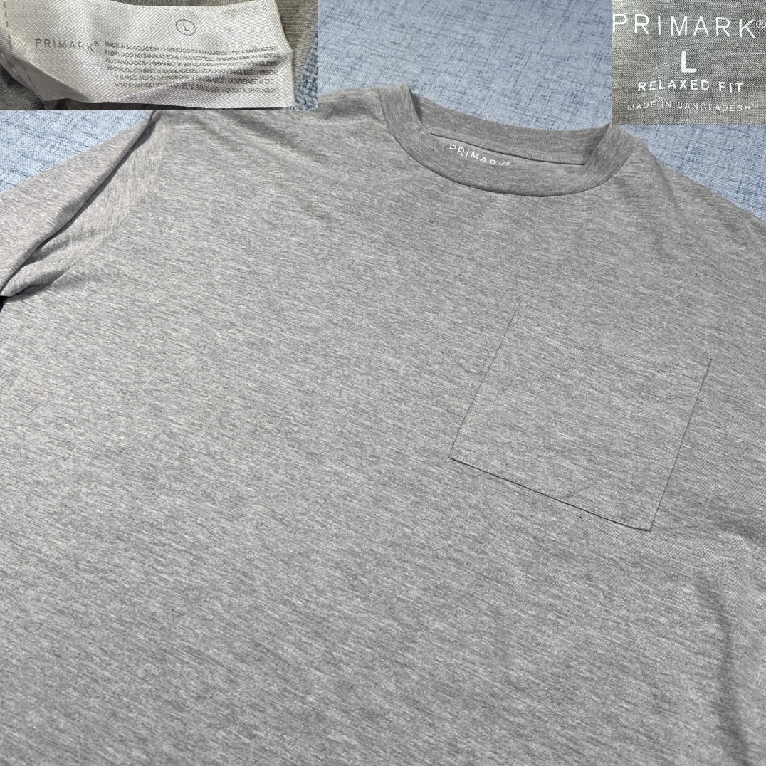 Primark® Grey Long Sleeve Pocket Tee-L