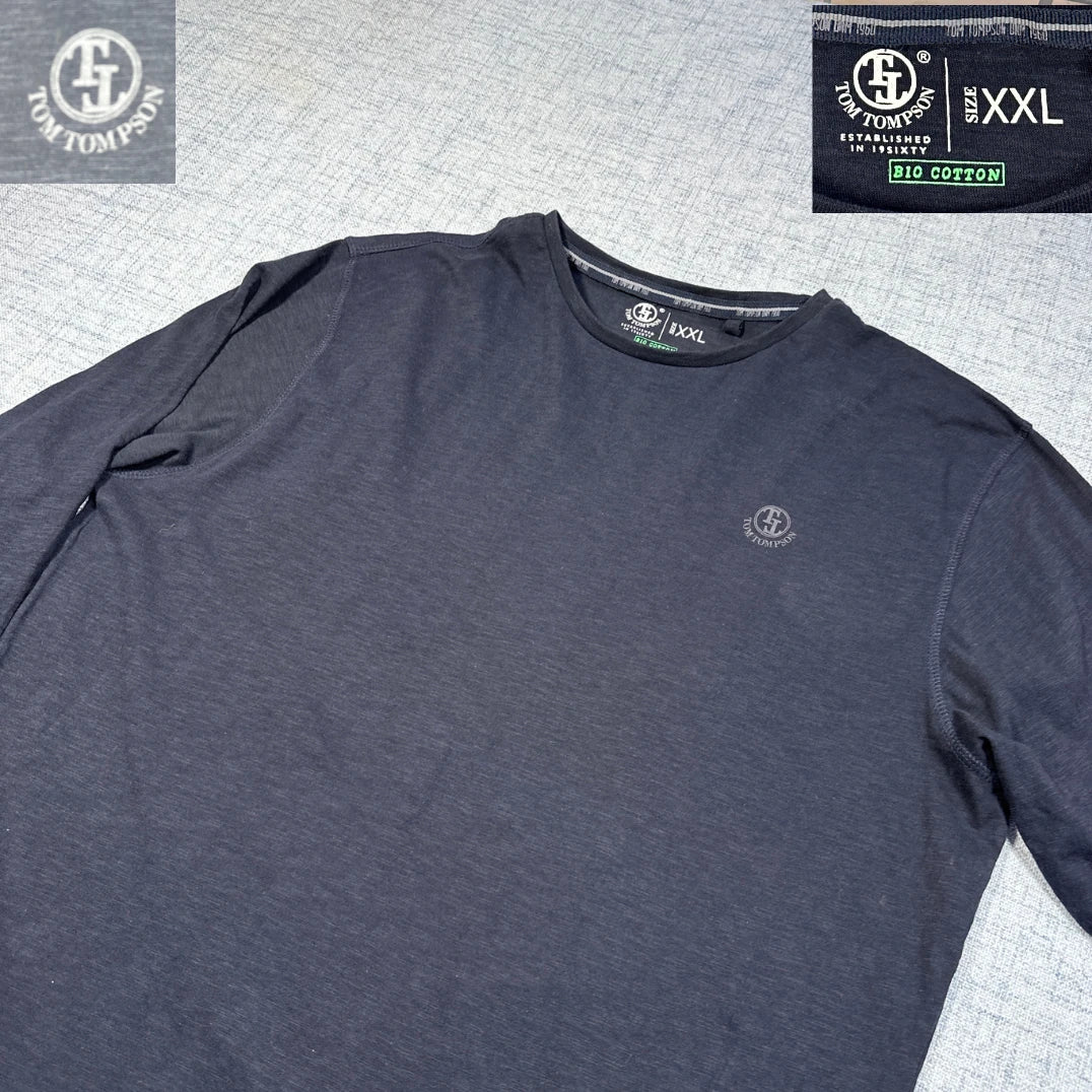 Tom Tompson® Navy Long Sleeve Bio Cotton Tee-2XL