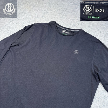 Tom Tompson® Navy Long Sleeve Bio Cotton Tee-2XL