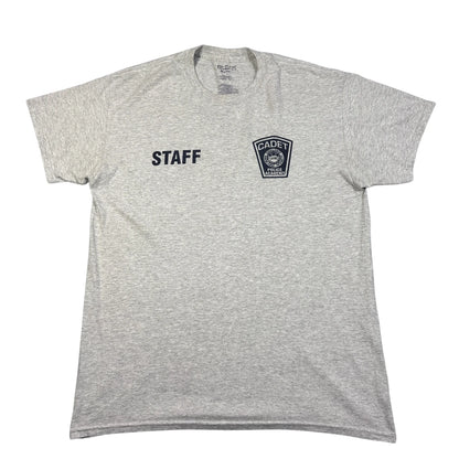 Gildan Grey Staff Cadet Police Academy T-Shirt-L