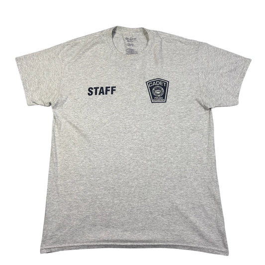Gildan Grey Staff Cadet Police Academy T-Shirt-L