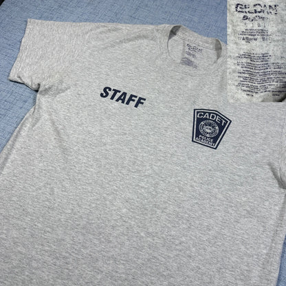 Gildan Grey Staff Cadet Police Academy T-Shirt-L
