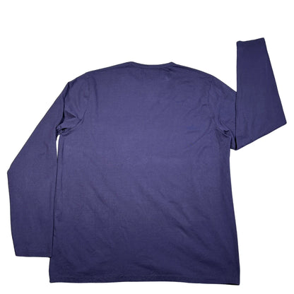 Dunnes Stores Navy Pocket Long Sleeve T-Shirt-XL