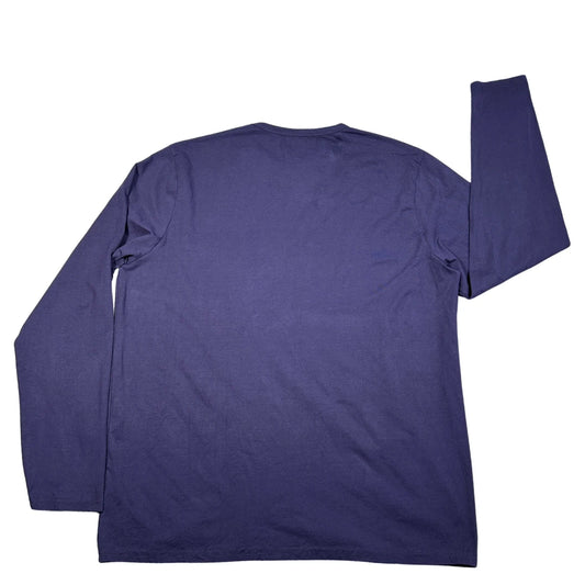 Dunnes Stores Navy Pocket Long Sleeve T-Shirt-XL