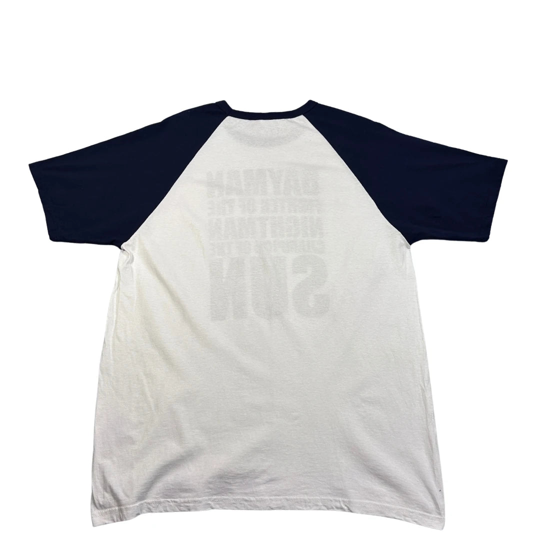 Fruit of the Loom White Dayman Raglan T-Shirt-XL