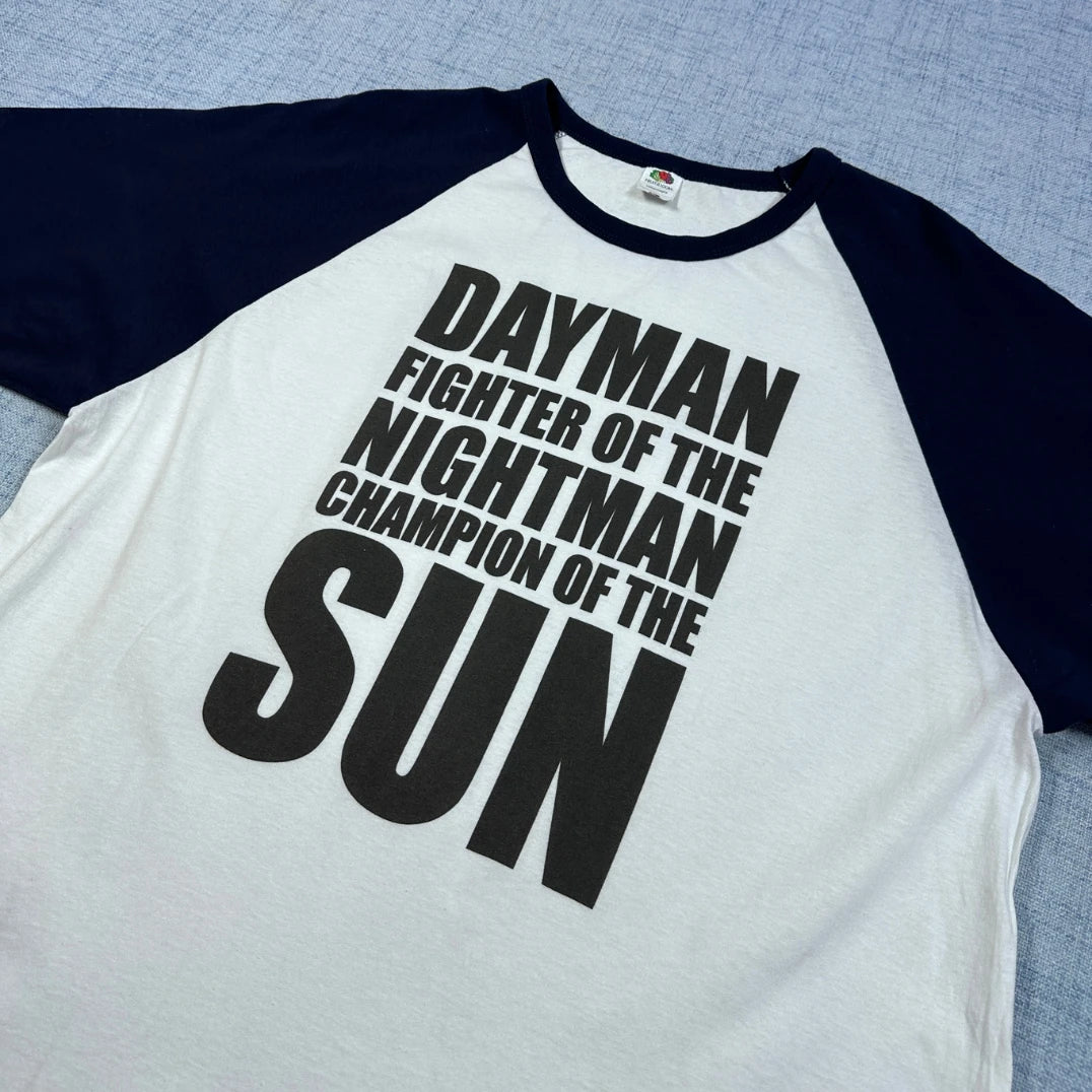 Fruit of the Loom White Dayman Raglan T-Shirt-XL