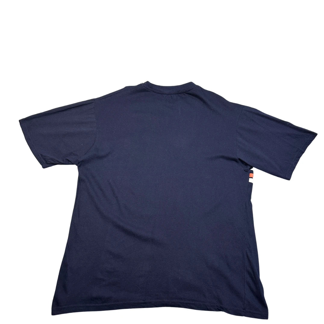 Peacocks Navy Striped T-Shirt-L