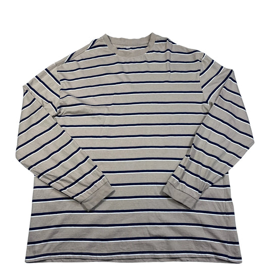 Dunnes Stores Tan Striped Long Sleeve T-Shirt-XL