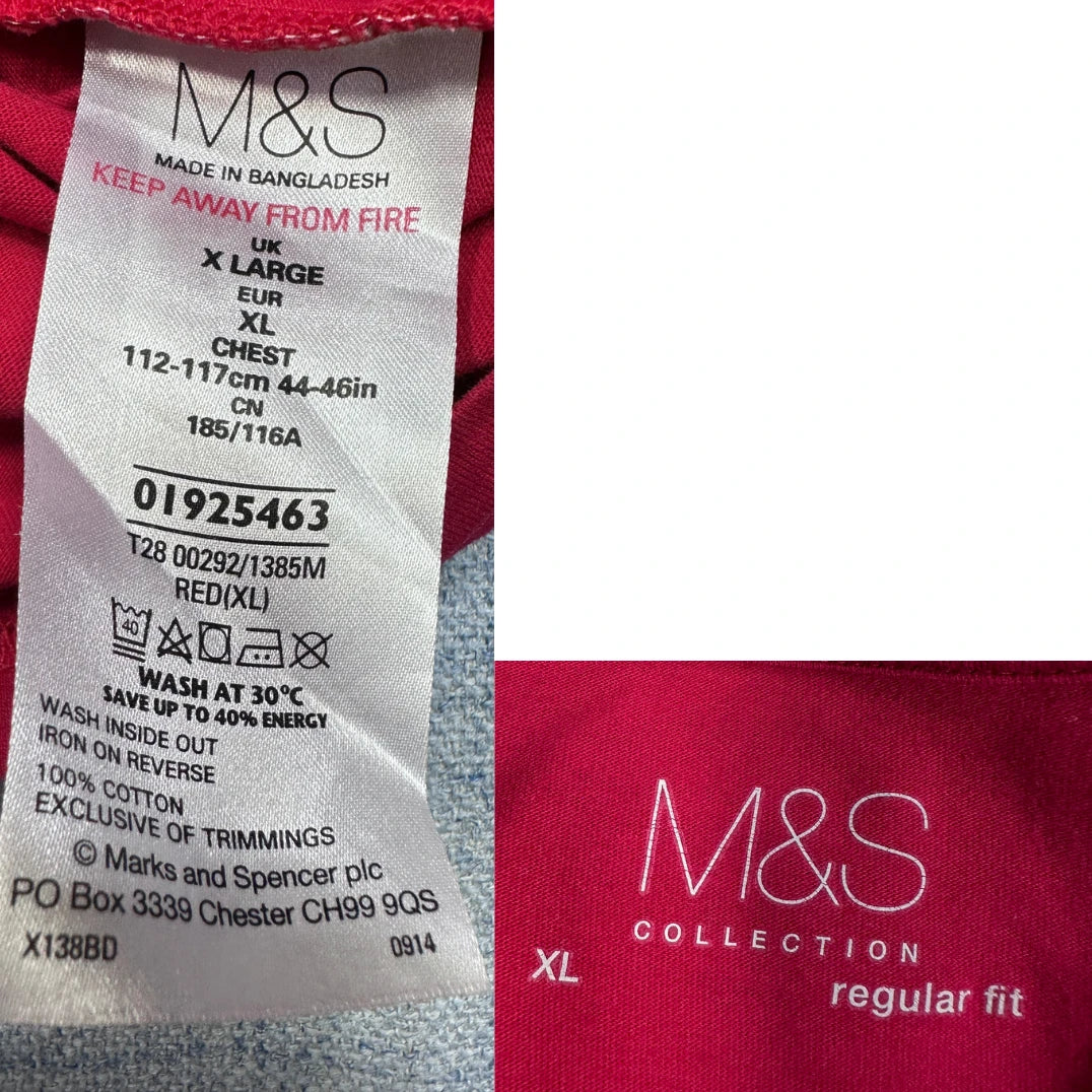 M&S Red Santa Suit T-Shirt-XL