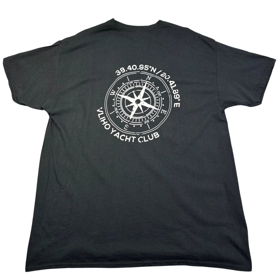 Gildan Black "Vliho Yacht Club" Graphic T-Shirt-XL