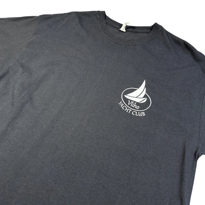 Gildan Black "Vliho Yacht Club" Graphic T-Shirt-XL