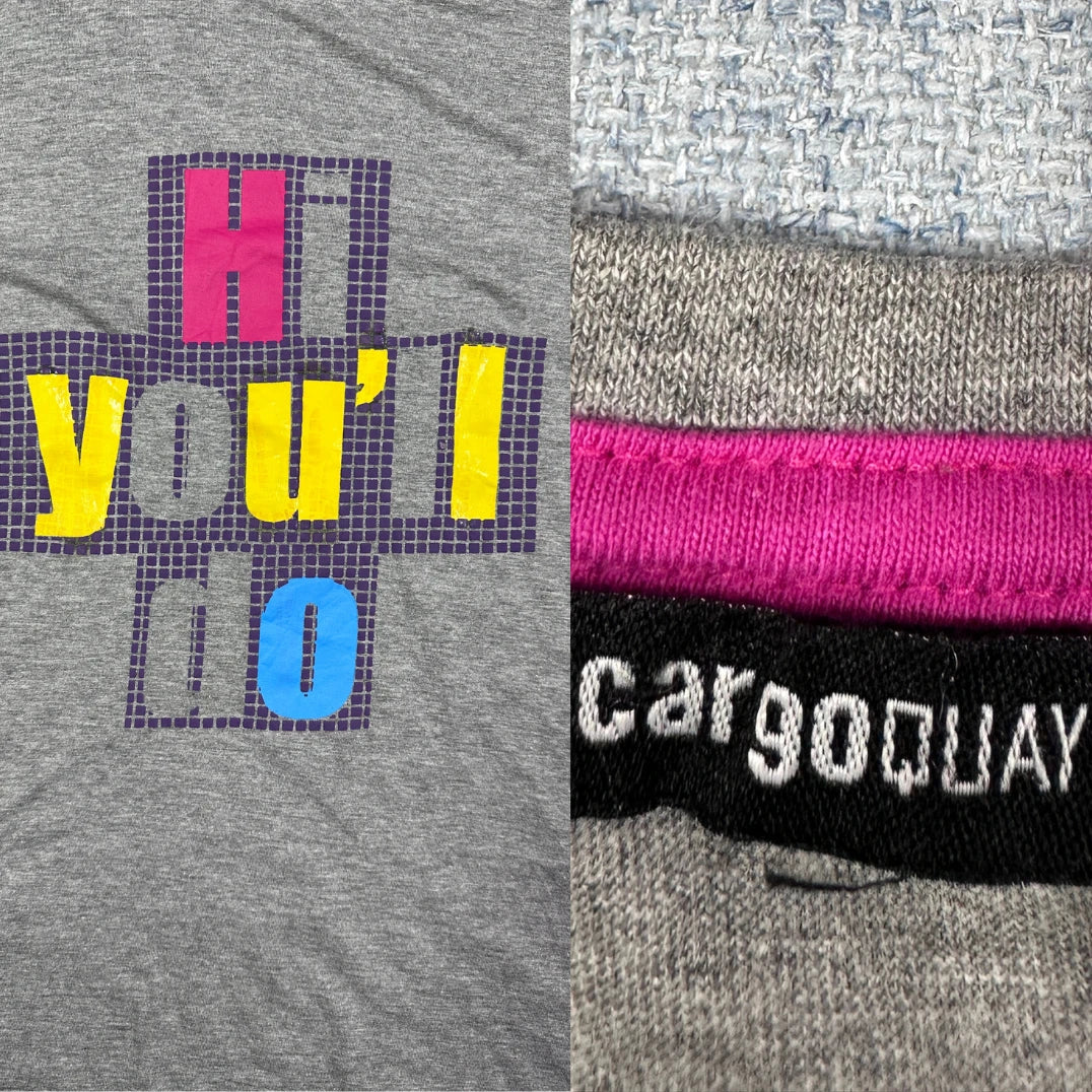 Cargoquay® Grey Graphic T Shirt-XL