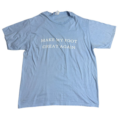 Classic Slogan Graphic Cotton T-Shirt “Make My Foot Great Again” 👕✨