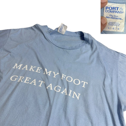 Classic Slogan Graphic Cotton T-Shirt “Make My Foot Great Again” 👕✨