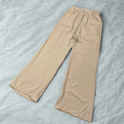 SHEIN® Beige Wide-Leg Pants