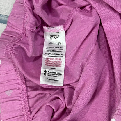 Pink Heart-Print Pajama Pants (F&F Brand)