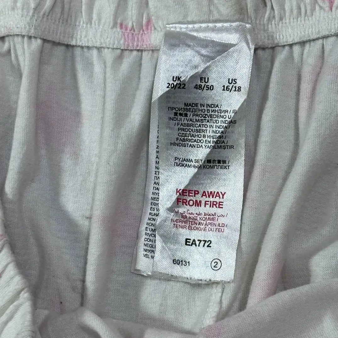 Pink Star-Print Pajama Pants