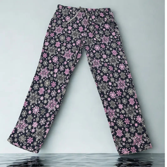 Snowflake-Print Pajama Pants