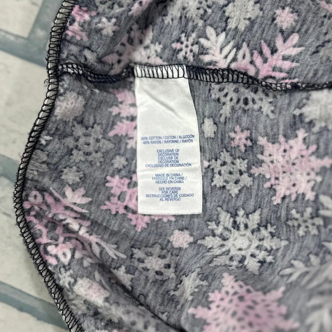 Snowflake-Print Pajama Pants