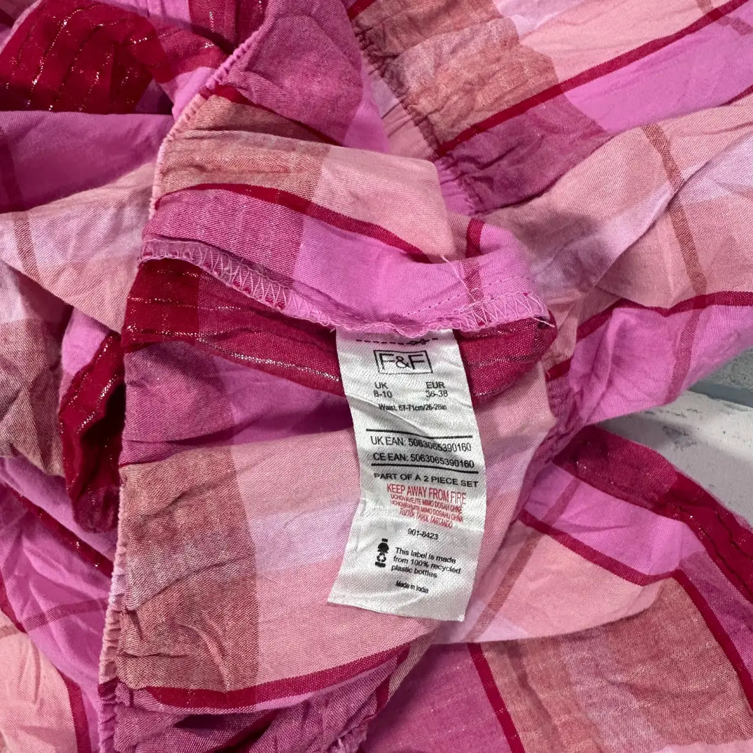 F&F® Pink Plaid Pajama Pants