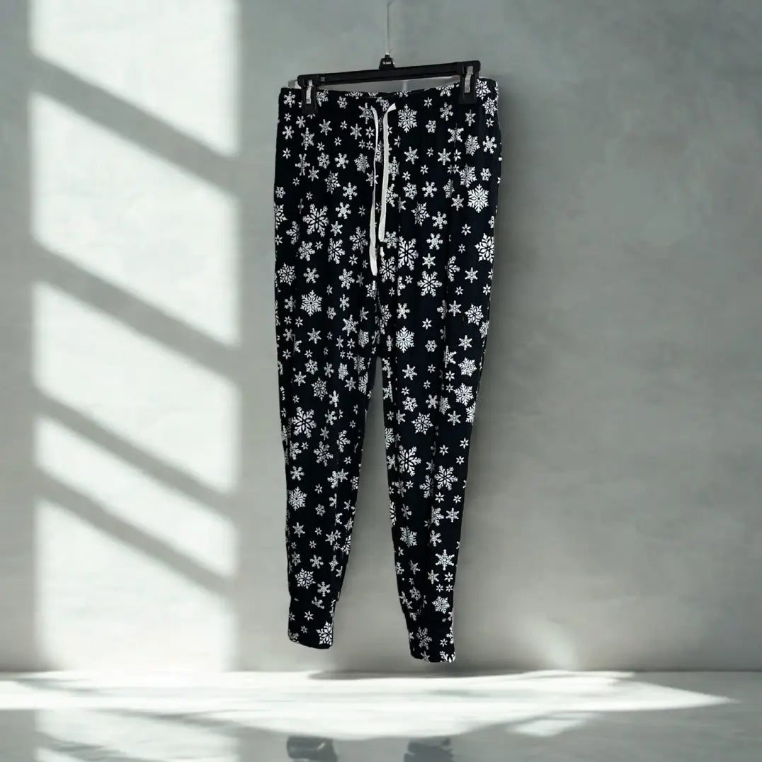 PRIMARK®Black Snowflake-Print Pajama Pants