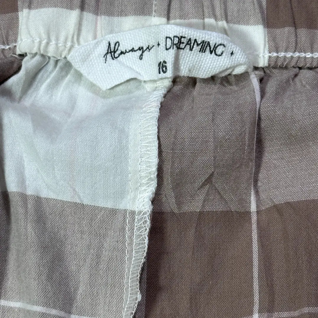 ALWAYS DREAMING®  Brown Plaid Pajama Pants