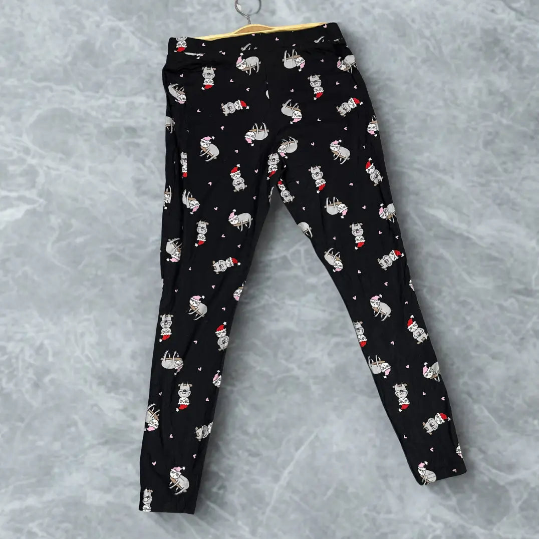 NEW LOOK ®Black leggings with a playful pattern