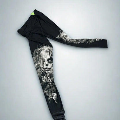 Black Leggings with Skull Print