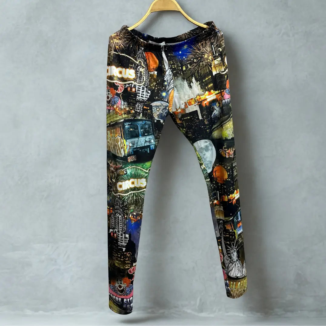 Leggings with City/Circus Print