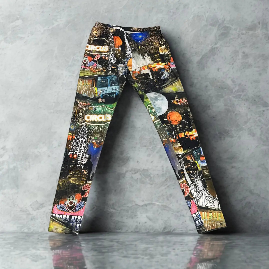 Leggings with City/Circus Print