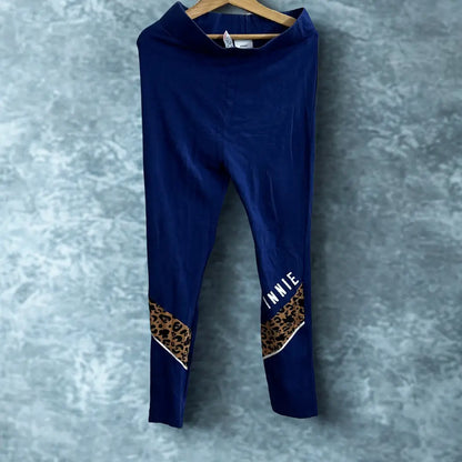 Blue Leggings with Minnie Mouse and Leopard Print